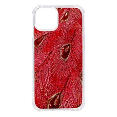 Red Peacock Floral Embroidered Long Qipao Traditional Chinese Cheongsam Mandarin iPhone 14 TPU UV Print Case