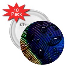 Peacock Feather Retina Mac 2 25  Buttons (10 Pack)  by Ket1n9