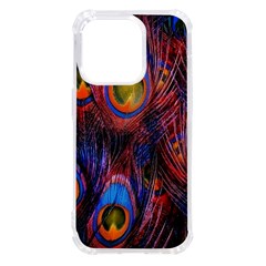 Pretty Peacock Feather Iphone 14 Pro Tpu Uv Print Case by Ket1n9