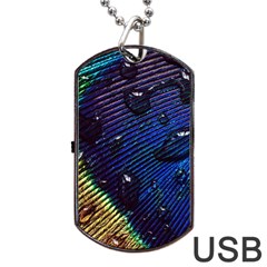 Peacock Feather Retina Mac Dog Tag Usb Flash (one Side) by Ket1n9