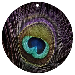 Peacock Feather Uv Print Acrylic Ornament Round by Ket1n9