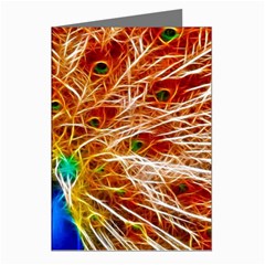 Fractal Peacock Art Greeting Cards (pkg Of 8) by Ket1n9