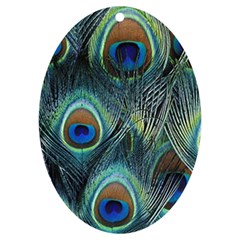 Feathers Art Peacock Sheets Patterns Uv Print Acrylic Ornament Oval by Ket1n9