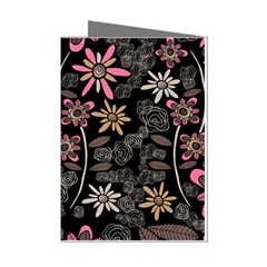 Flower Art Pattern Mini Greeting Cards (pkg Of 8) by Ket1n9