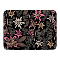 Flower Art Pattern Two Sides Premium Plush Fleece Blanket (mini) by Ket1n9