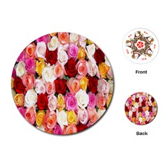 Rose Color Beautiful Flowers Playing Cards Single Design (round) by Ket1n9