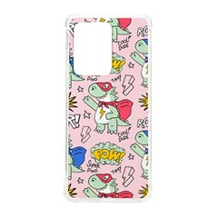 Seamless Pattern With Many Funny Cute Superhero Dinosaurs T-rex Mask Cloak With Comics Style Inscrip Samsung Galaxy S20 Ultra 6 9 Inch Tpu Uv Case by Ket1n9