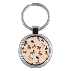 Horses For Courses Pattern Key Chain (round) by Ket1n9