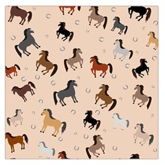 Horses For Courses Pattern Square Satin Scarf (36  X 36 ) by Ket1n9