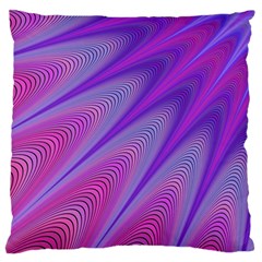 Purple Star Sun Sunshine Fractal Large Premium Plush Fleece Cushion Case (two Sides) by Ket1n9