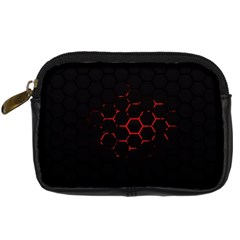 Abstract Pattern Honeycomb Digital Camera Leather Case