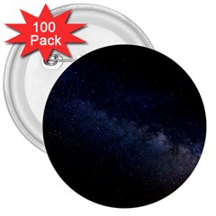 Cosmos Dark Hd Wallpaper Milky Way 3  Buttons (100 Pack)  by Ket1n9