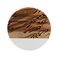 Alien Planet Surface Marble Wood Coaster (round) by Ket1n9