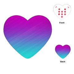 Background Pink Blue Gradient Playing Cards Single Design (Heart)