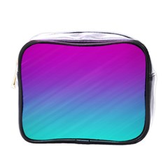 Background Pink Blue Gradient Mini Toiletries Bag (One Side)