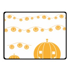 Pumpkin Halloween Deco Garland Fleece Blanket (small) by Ket1n9