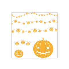 Pumpkin Halloween Deco Garland Satin Bandana Scarf 22  X 22  by Ket1n9