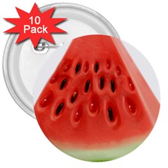 Seamless Background With Watermelon Slices 3  Buttons (10 pack) 