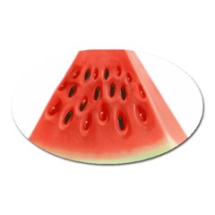 Seamless Background With Watermelon Slices Oval Magnet