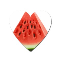 Seamless Background With Watermelon Slices Heart Magnet