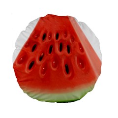 Seamless Background With Watermelon Slices Standard 15  Premium Round Cushions