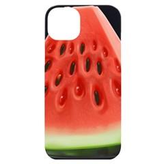 Seamless Background With Watermelon Slices iPhone 14 Plus Black UV Print Case