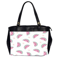 Seamless Background With Watermelon Slices Oversize Office Handbag (2 Sides) by Ket1n9