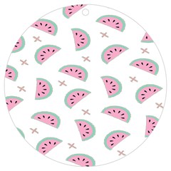 Seamless Background With Watermelon Slices UV Print Acrylic Ornament Round