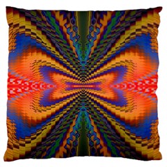 Casanova Abstract Art-colors Cool Druffix Flower Freaky Trippy Large Premium Plush Fleece Cushion Case (two Sides) by Ket1n9