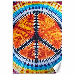 Tie Dye Peace Sign Canvas 20  X 30  by Ket1n9