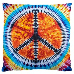 Tie Dye Peace Sign Large Cushion Case (one Side) by Ket1n9