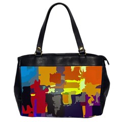 Abstract Vibrant Colour Oversize Office Handbag (2 Sides) by Ket1n9