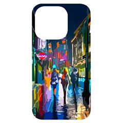 Abstract Vibrant Colour Cityscape Iphone 14 Pro Black Uv Print Case by Ket1n9