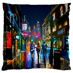 Abstract Vibrant Colour Cityscape Standard Premium Plush Fleece Cushion Case (two Sides) by Ket1n9