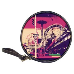 Pink City Retro Vintage Futurism Art Classic 20-cd Wallets by Ket1n9