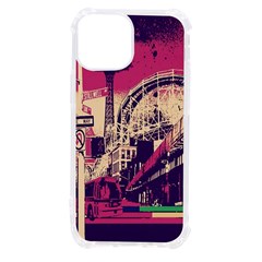 Pink City Retro Vintage Futurism Art Iphone 13 Mini Tpu Uv Print Case by Ket1n9