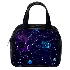 Realistic Night Sky Poster With Constellations Classic Handbag (one Side) by Ket1n9