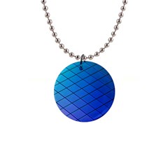 Blue Pattern Plain Cartoon 1  Button Necklace by Ket1n9