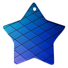Blue Pattern Plain Cartoon Star Ornament (two Sides) by Ket1n9