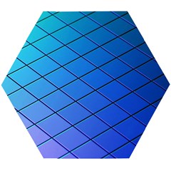 Blue Pattern Plain Cartoon Wooden Puzzle Hexagon