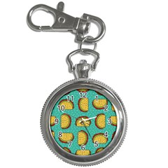 Taco Drawing Background Mexican Fast Food Pattern Key Chain Watches by Ket1n9