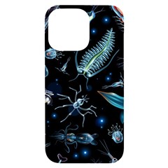 Colorful Abstract Pattern Consisting Glowing Lights Luminescent Images Marine Plankton Dark Backgrou Iphone 14 Pro Max Black Uv Print Case by Ket1n9