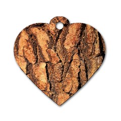 Bark Texture Wood Large Rough Red Wood Outside California Dog Tag Heart (two Sides) by Ket1n9