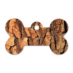 Bark Texture Wood Large Rough Red Wood Outside California Dog Tag Bone (one Side) by Ket1n9