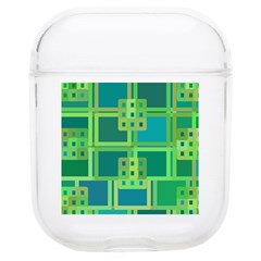 Green Abstract Geometric Soft Tpu Airpods 1/2 Case by Ket1n9