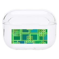 Green Abstract Geometric Hard Pc Airpods Pro Case by Ket1n9