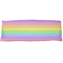 Cute Pastel Rainbow Stripes Body Pillow Case (dakimakura)