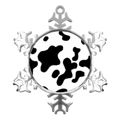 Cow Pattern Metal Small Snowflake Ornament