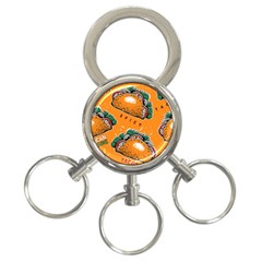 Seamless Pattern With Taco 3-ring Key Chain by Ket1n9