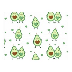 Cute Seamless Pattern With Avocado Lovers Two Sides Premium Plush Fleece Blanket (mini) by Ket1n9